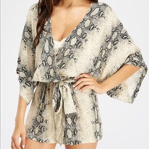 SNAKE KIMONO ROMPER